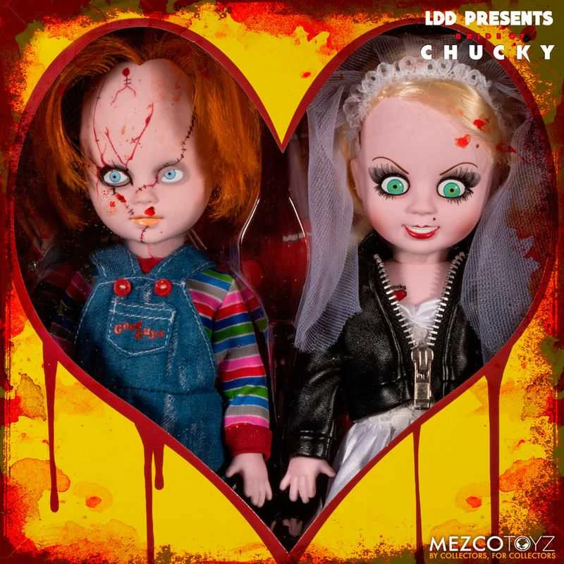 Mezco Toys Living Dead Dolls Chucky and Tifanny pack 2 figures 25cm