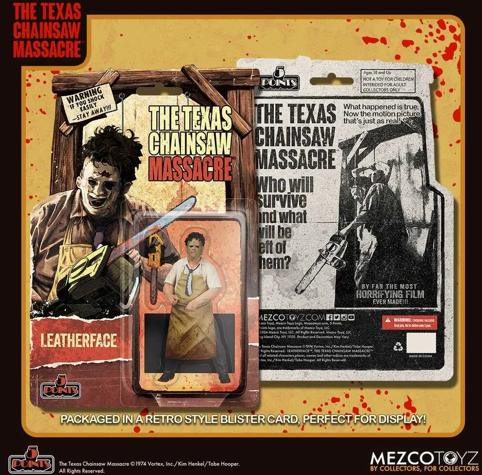 Mezco Toys The Texas grandininis pjūklas Massacre Leatherface figure 9,5cm