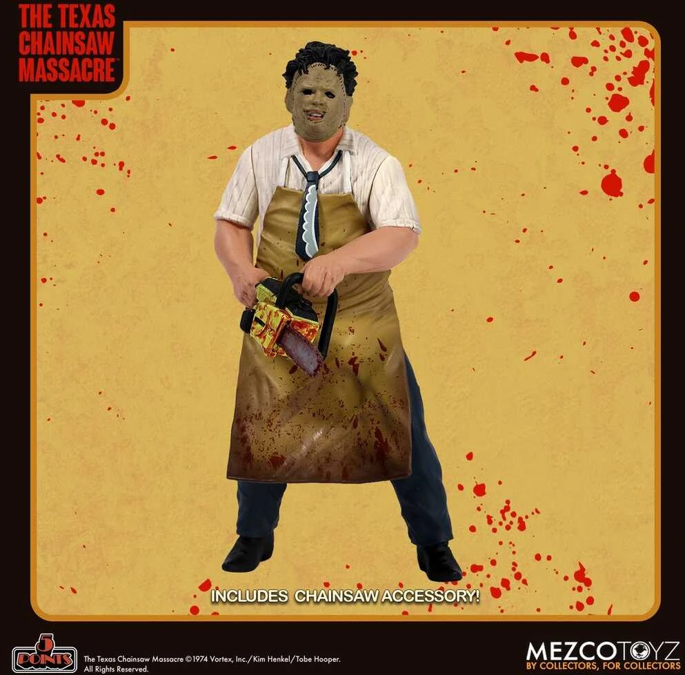 Mezco Toys The Texas grandininis pjūklas Massacre Leatherface figure 9,5cm