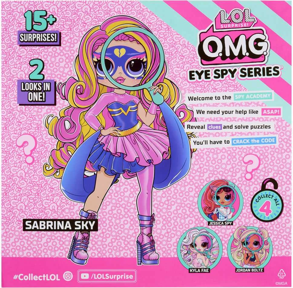 MGA L.O.L. Surprise lėlė OMG Eye Spy Superhero 542667-EUC
