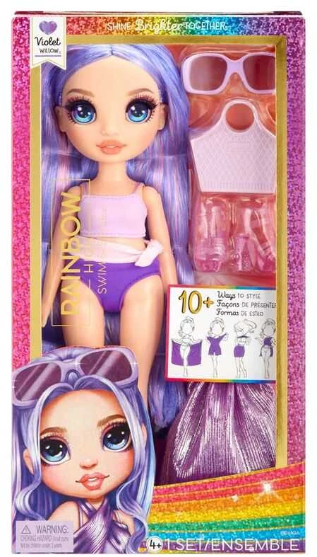 Rainbow High Swim & Style Violet Pur lėlė (507314/120377)