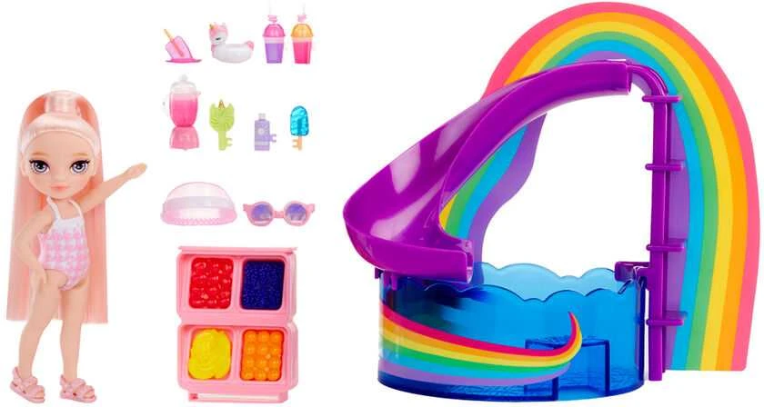 MGA Rainbow High Little Pool Day su Blush žaidimų rinkiniu 522249-EUC
