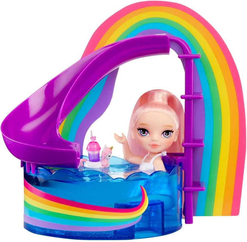 MGA Rainbow High Little Pool Day su Blush žaidimų rinkiniu 522249-EUC