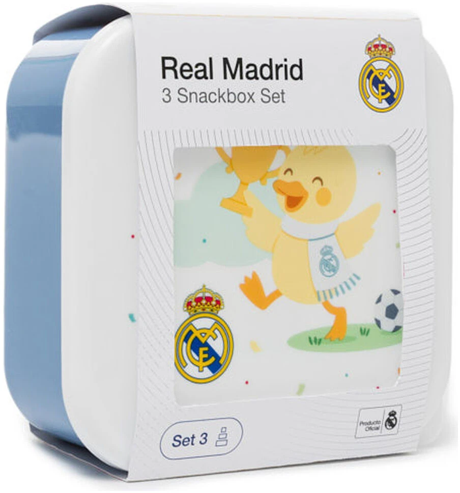 Miniland Barcelona Real Rinkinys 3 priešpiečių dėžutės Real Madrid