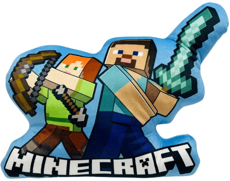 Minecraft dekoratyvinė pagalvė su herojais