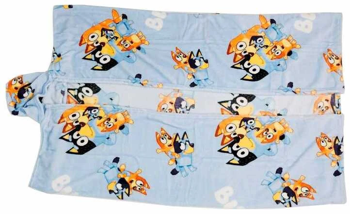 Moose Bluey Coral hooded blanket 120x150cm