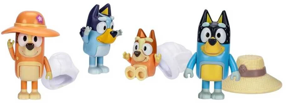 TM Toys BLUEY atostogų figūrėlė 4 vnt. šeimos kelionėms