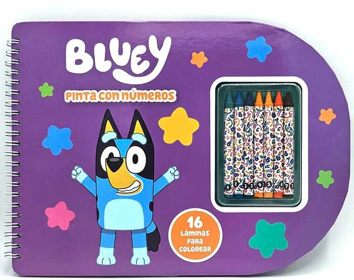 Moose Bluey paint with numbers notebook
