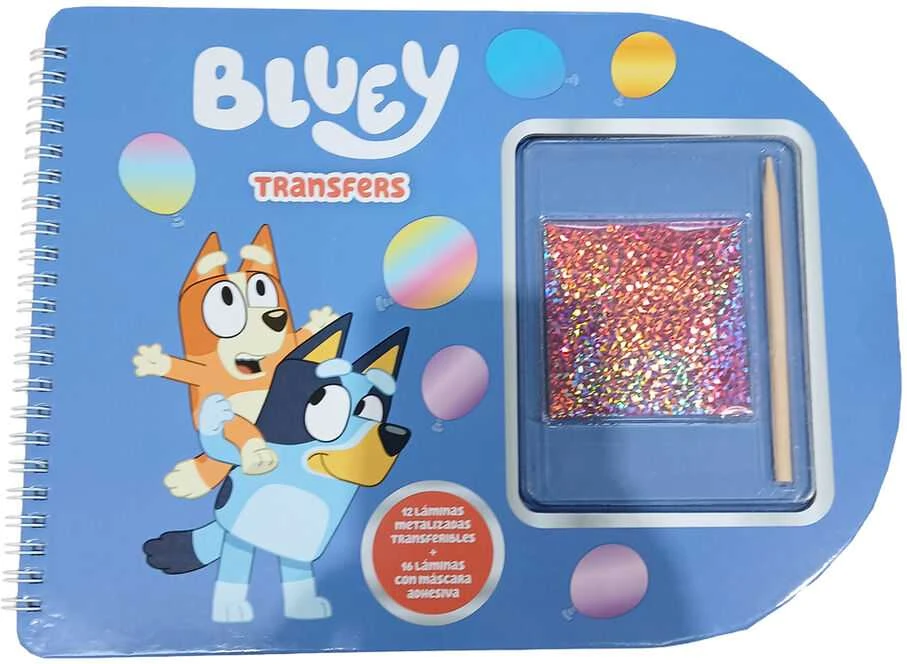 Moose Bluey transfers notebook