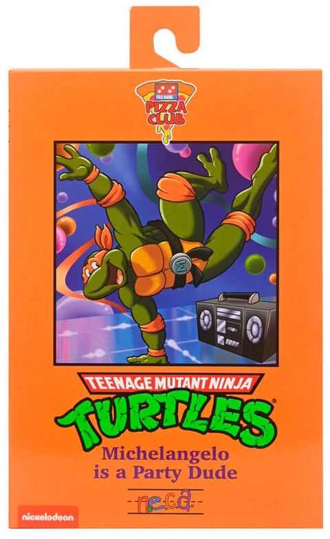 Neca Teenage Mutant Ninja Turtles Cartoon Ultimate Michelangelo VHS figure 18cm