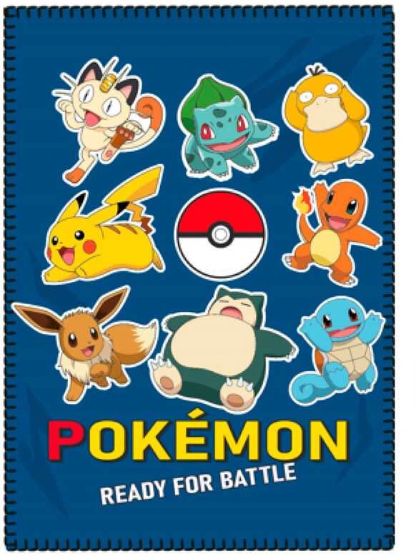 Nintendo Koc polarowy 100x140 Pokemon mėlyna Faro