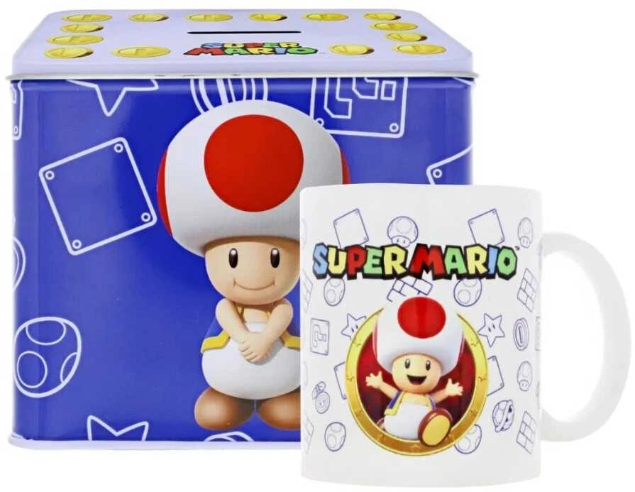 Nintendo Super Mario Bros Toad Mug + Money box set