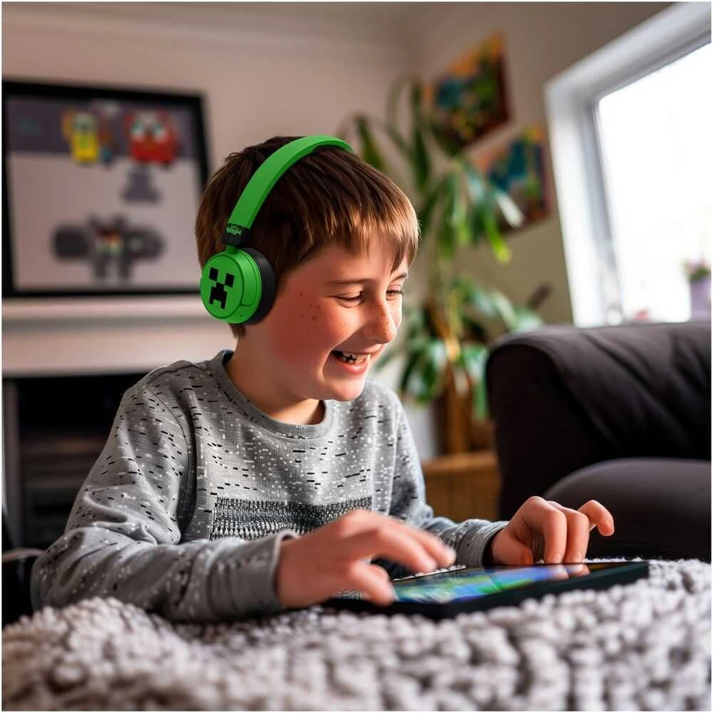 OTL – „Bluetooth“ ausinės su tėvų kontrole – „Minecraft“ žalios spalvos