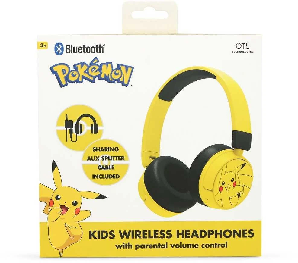 OTL - „Bluetooth“ ausinės su tėvų kontrole - Pokemon Pikachu, geltonos