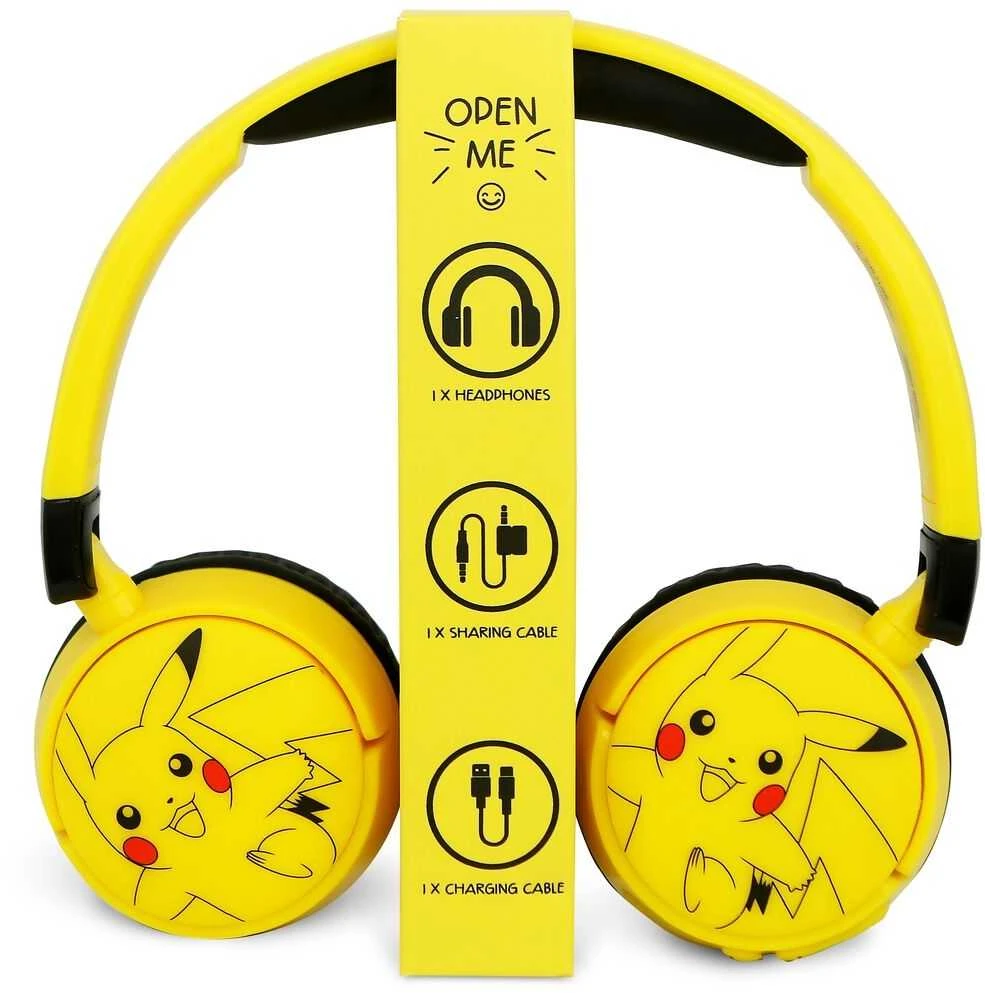 OTL - „Bluetooth“ ausinės su tėvų kontrole - Pokemon Pikachu, geltonos