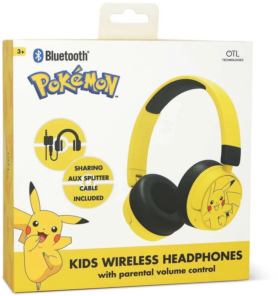 OTL - „Bluetooth“ ausinės su tėvų kontrole - Pokemon Pikachu, geltonos