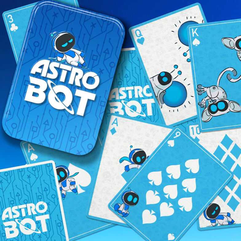 Dėlionė Paladone Astrobot žaidimo kortos skardinėje dėžutėje