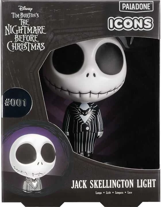 Paladone Šviestuvas - PP TNBC Jack Skellington 10 cm Juoda ir Balta