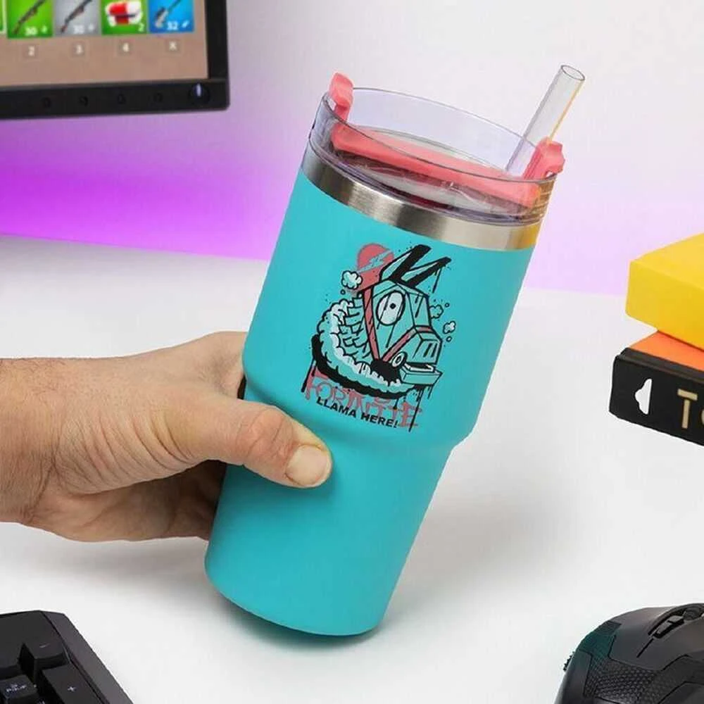 Paladone Fortnite Sandarus Puodelis su šiaudeliu | 600 ml