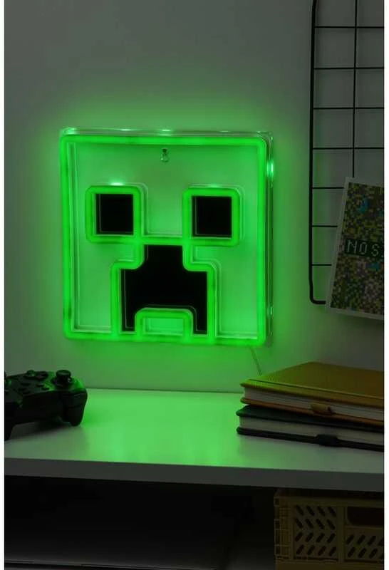 Paladone Creeper sieninis montuojamas LED neoninis šviestuvas