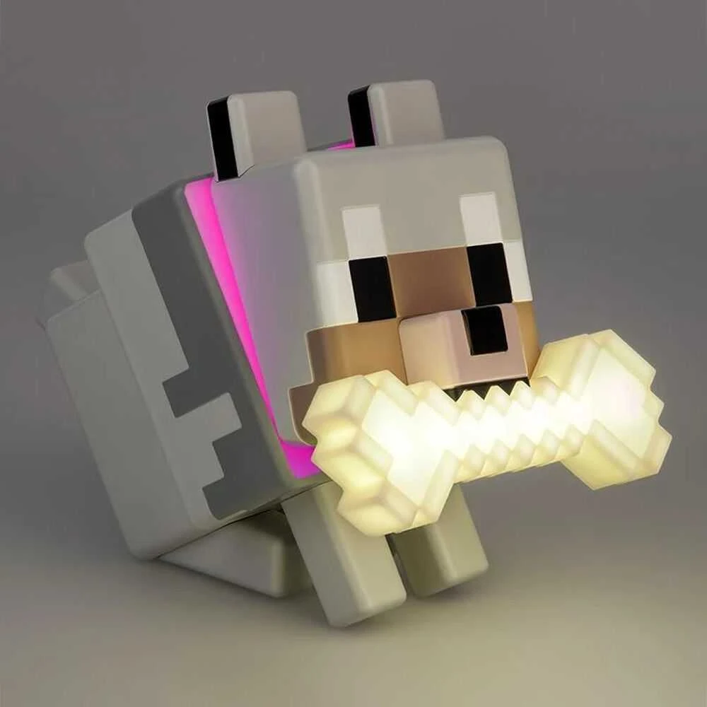 Paladone Minecraft Wolf GloBuddies lempa | 14.3 cm