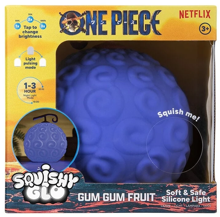 Paladone One Piece GumGum Fruit SquishyGlo silikoninė lempa (įkraunama) | 15 cm