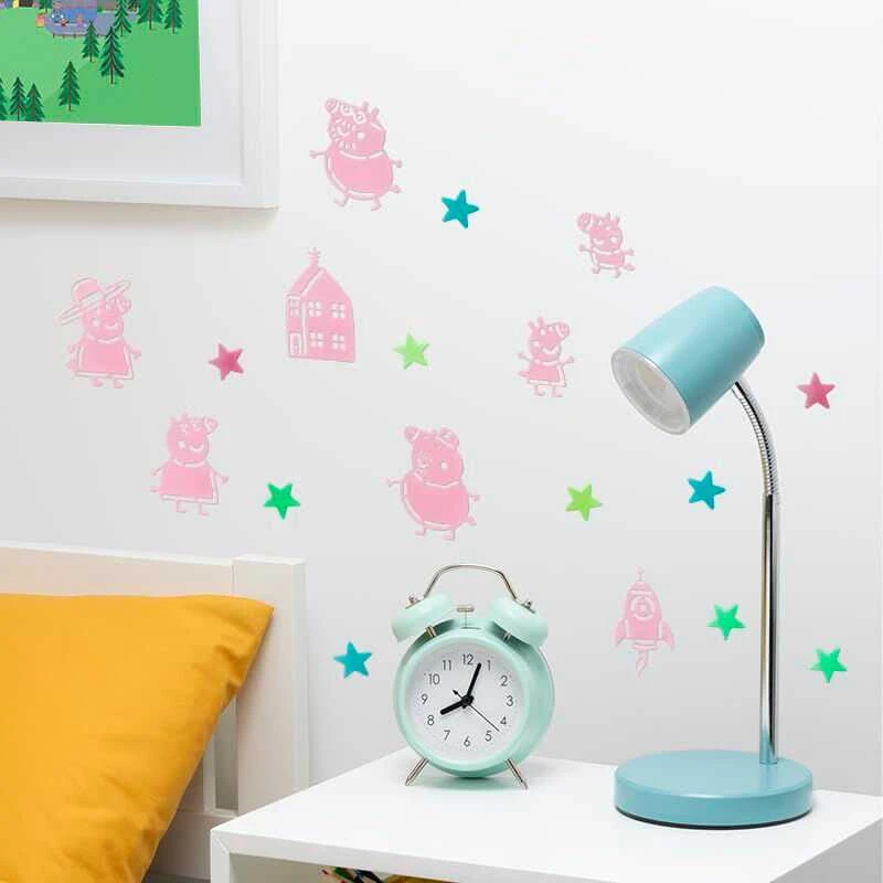 Plakatas Paladone - Peppa Pig šviečiančios tamsoje sienos lipdukas su žvaigždėmis