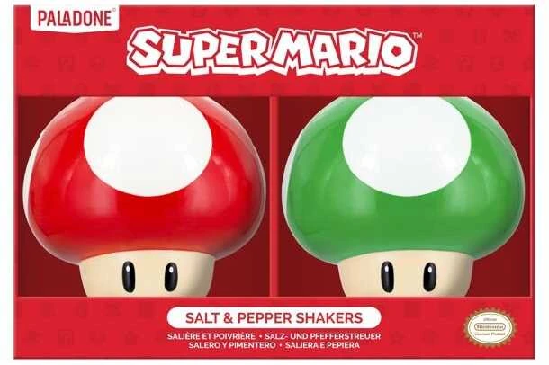 Paladone SUPER MARIO – Mushrooms – Druskos ir pipirų indelių rinkinys
