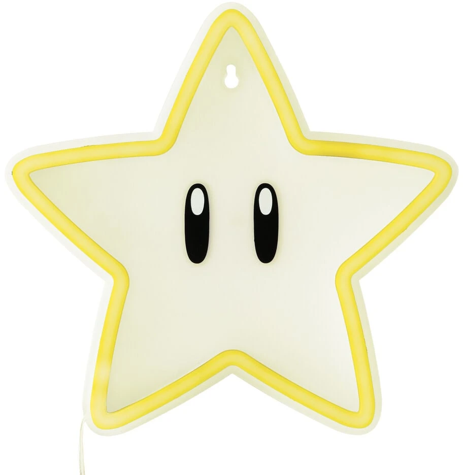 Paladone Super Mario Super Star Neon lempa (pakabinama ant sienos) | 24 cm