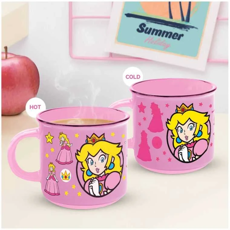 Paladone SUPER MARIO Puodelis - Princess Peach | Reaguojantis į karštį 350 ml