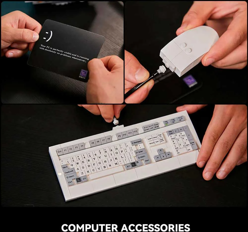 PANTASY Retro 90s PC Konstruktorius | 1634 dalių