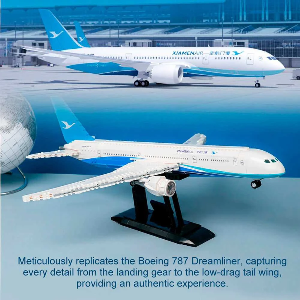„Pantasy“ konstruktoriai „Boeing 787 Dreamliner“ lėktuvui, 55 cm, 744 detalės
