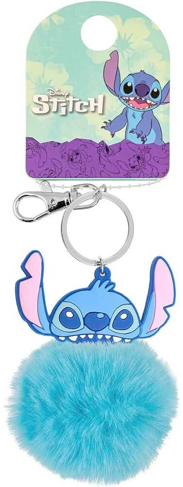 Stitch pakabukas su mėlynu pūkuotu pomponu