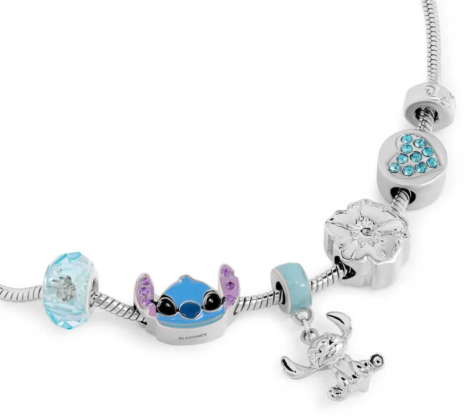 Peers Hardy Disney Stitch charm bracelet sidabrinis