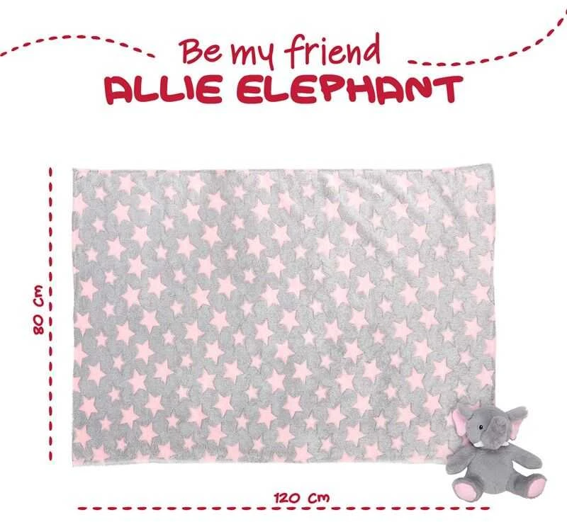 Perletti Allie Elephant Soft blanket + plush toy 22cm