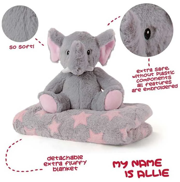 Perletti Allie Elephant Soft blanket + plush toy 22cm