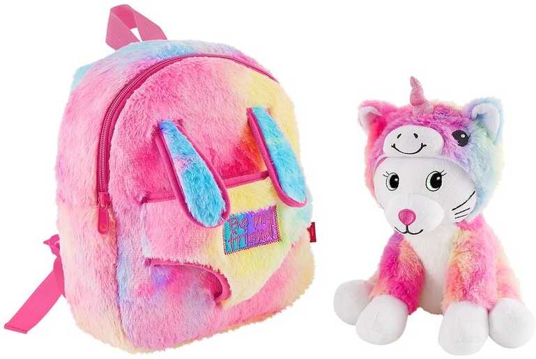 Perletti Backpack + plush cat Emi 27cm