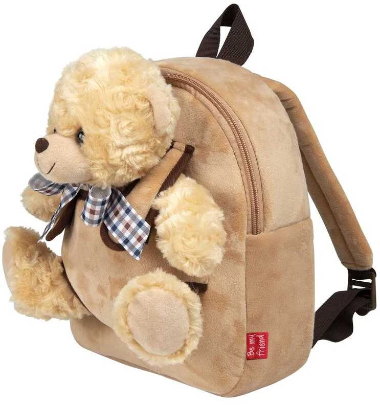Perletti Bear Belly backpack with plush toy 26cm