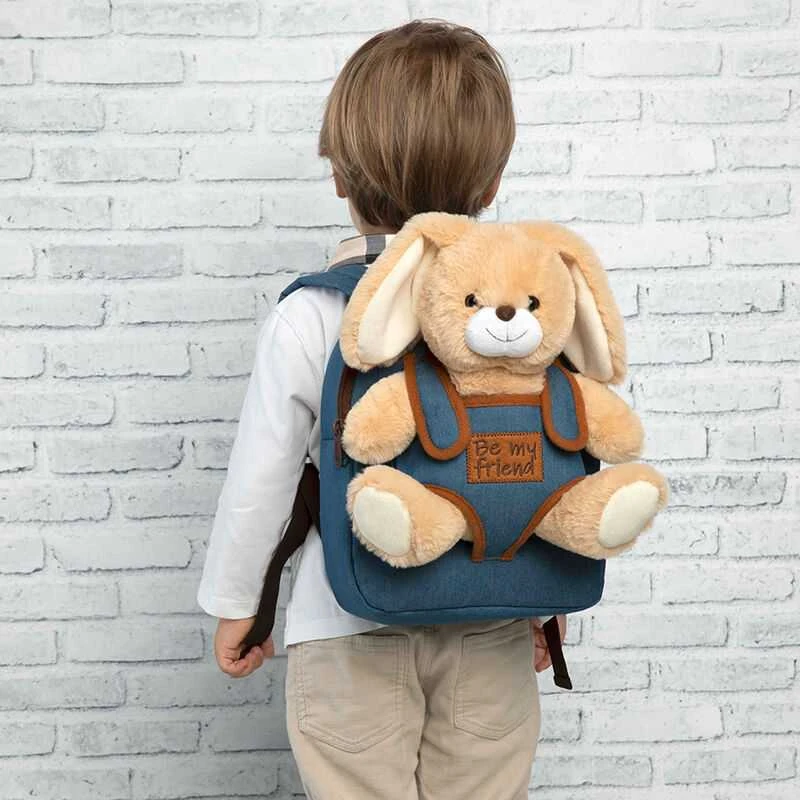 Perletti Bob Bunny backpack with plush toy 26cm