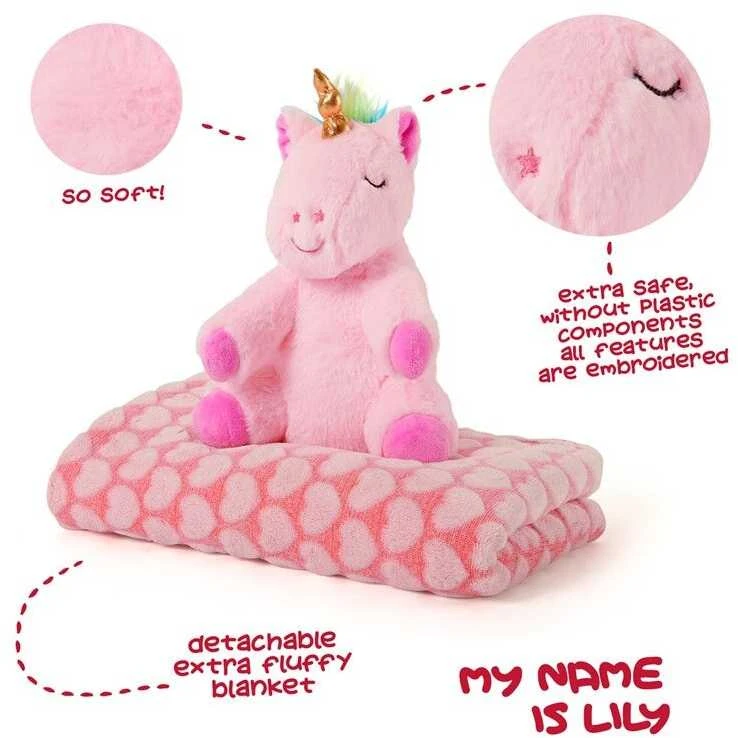 Perletti Lily Unicorn Soft blanket + plush toy 22cm