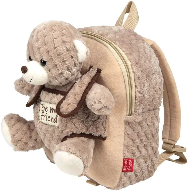 Perletti Milly Bear backpack with plush toy 26cm
