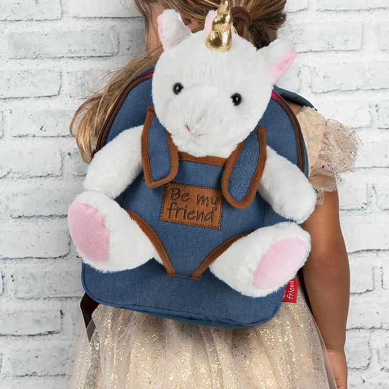 Perletti Tiara Unicorn backpack with plush toy 26cm