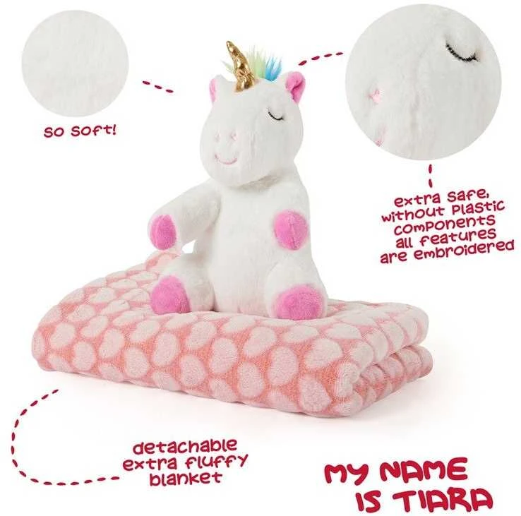 Perletti Tiara Unicorn Soft blanket + plush toy 22cm