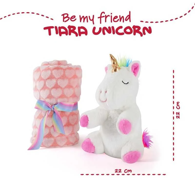 Perletti Tiara Unicorn Soft blanket + plush toy 22cm