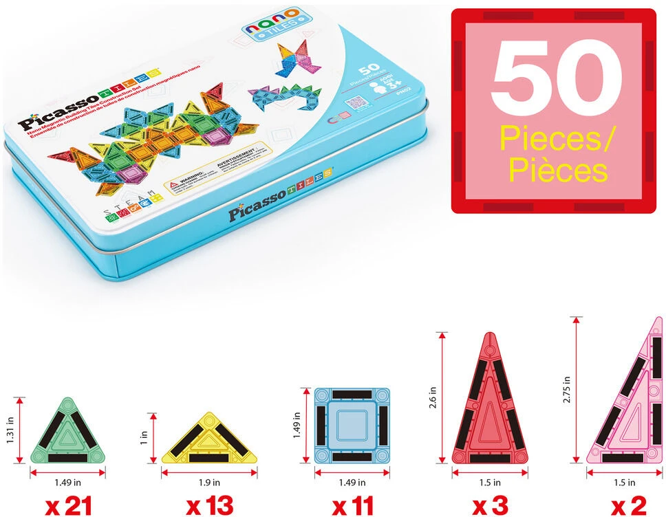 Picasso Tiles Magnetic blocks 50pcs