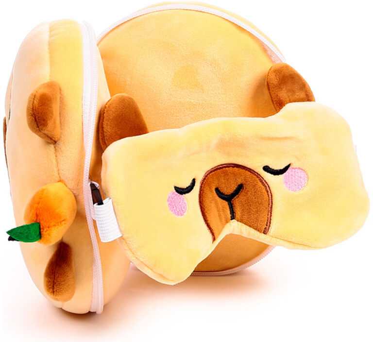 Puckator Capibara Duke Relaxeazzz travel pillow eye mask