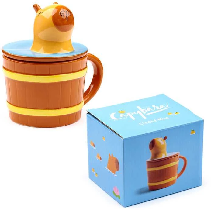 Puckator Capybara Mug With lid
