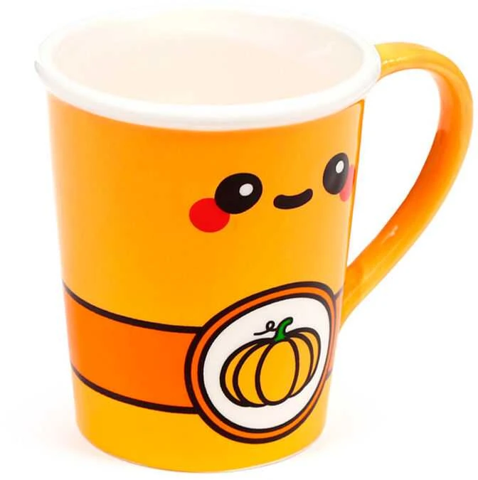 Puckator Foodiemals Latte pumpkin mug with lid 325ml