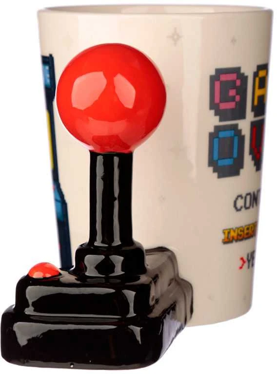 Puckator Game Over Joystick Arcade shaped handle mug