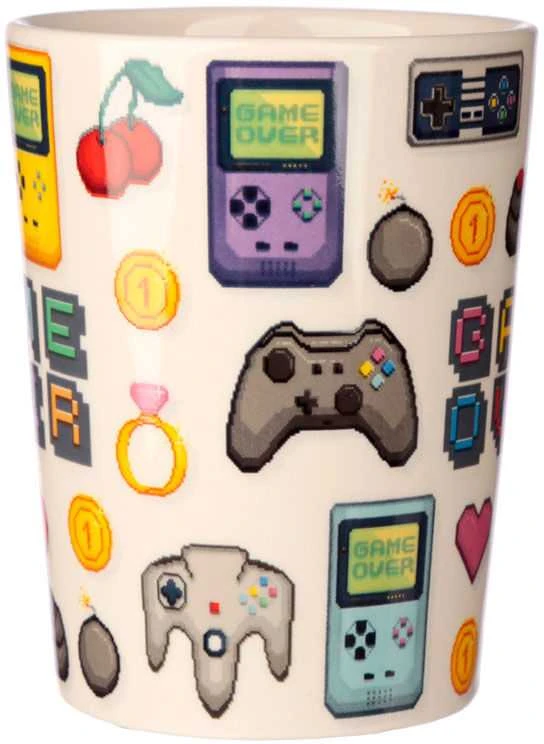 Puckator Game Over Joystick Pixel shaped handle mug